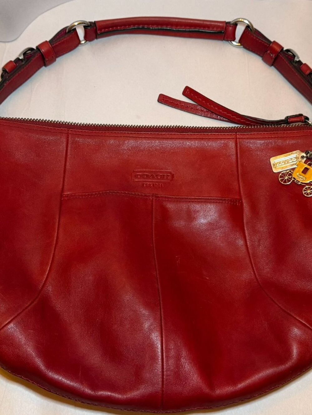 Coach Hobo Shoulder Bag with Stagecoach Bag Charm - Picture 3 of 16